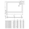 Sprchovacia vanička FLAT KVADRO 1200×900