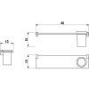 Sklenená polička DESIGN, 400 mm, chróm