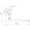 Vaňová paneláková batéria 150 mm METALIA 55 - chróm