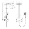 HG Raindance E - Showerpipe 360 1jet s termostatom, biela/chróm