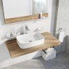 Umývadlo na dosku Ceramic 550 R Slim, keramické biele