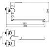 Paneláková batéria bez sprchy 150 mm Titania FRESH, chróm