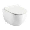 SET Závésné WC so sedátkom Uni Chrome Rim, biela
