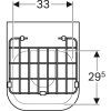Výlevka Geberit Publica so sklápacím roštom: B=40cm, H=37cm, T=49cm