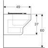 Výlevka Geberit Publica so sklápacím roštom: B=40cm, H=37cm, T=49cm