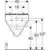 Výlevka Geberit Publica so sklápacím roštom: B=40cm, H=37cm, T=49cm