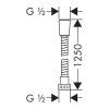 Metaflex - Sprchová hadica 125 cm, chróm