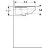 Polozápustné umývadlo Geberit Selnova: B=55cm, biela
