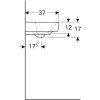 Umývadlo Geberit Selnova Compact: B=60cm, T=37cm