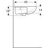 Polozápustné umývadlo Geberit Selnova Square: B=55cm, biela