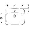 Zápustné umývadlo Geberit Selnova Square: B=55cm, biela