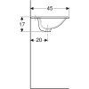 Zápustné umývadlo Geberit Selnova Square: B=55cm, biela