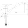 Drezová stojanková batéria, SOLID+, Sonáta, s ramienkom plochým 210 mm, chróm