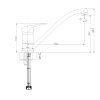 Drezová stojanková batéria, SOLID Lila, s ramienkom plochým 210 mm, chróm