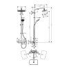 Croma E - Showerpipe 280 1jet EcoSmart so sprchovým termostatom, chróm