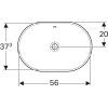 Zápustné umývadlo Geberit VariForm, elipsovité: B=60cm, T=40cm, biela