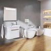 Závesné WC UNI CHROME Rim, biela
