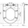 WC sedadlo UNI CHROME Slim, biela