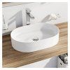 Umývadlo na dosku Ceramic 550 O Slim, keramické biele