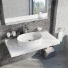 Umývadlo na dosku Ceramic 550 O Slim, keramické biele