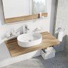 Umývadlo na dosku Ceramic 550 O Slim, keramické biele
