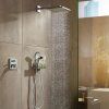 Horná sprcha EcoSmart so sprchovým ramenom, chróm
