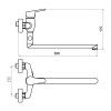 Paneláková batéria bez sprchy 150 mm Titania Iris New, chróm