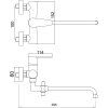 Paneláková batéria bez prísluš 100 mm Titania FRESH, chróm