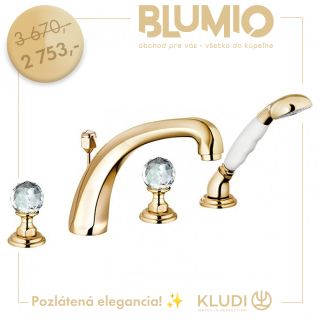 Luxusná vaňová a sprchová batéria ADLON – pozlátená elegancia! ✨ Dodajte svojej kúpeľni nádych exkluzivity s pozlátenou...