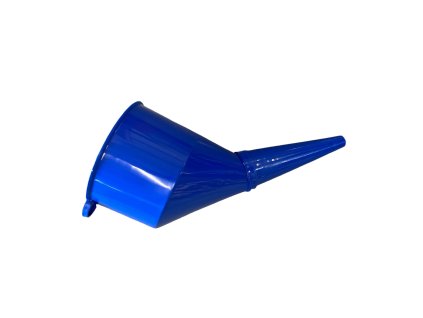 10648 trychtyr plastovy sikmy modry pru 13cm s drzakem 83097