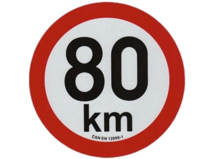 11248 reflexni samolepka omezeni rychlosti 80km pru 20cm