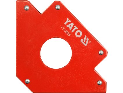 Úhelník magnetický ke svařování 34 kg s otvorem, YATO  YT-0865_c