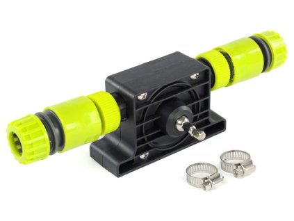 Přečerpávací pumpička poháněná vrtačkou, 3/4" přípojky + 2 1/2" adaptéry, 86867_c