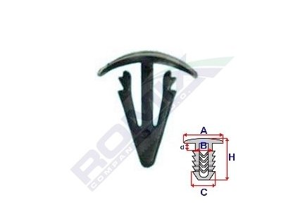 3376 prichytka kapoty a 15 9 b 5 6 c 9 2 d 1 h 17 3mm baleni 25ks