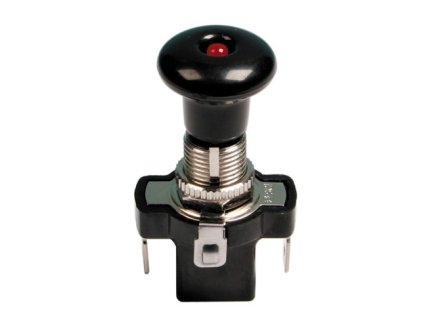 Tahový vypínač s červenou LED kontrolkou, 45570c