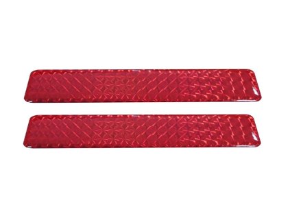 4312 odrazka 2 5x7 cm cervena samolepici