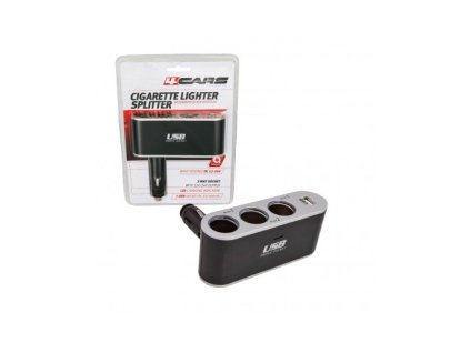 5929 roztrojka zapalovace pevna 12 24v s usb 94159