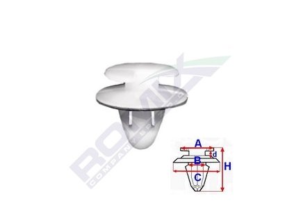 7276 prichytka dveri a 13 2 b 8 2 c 16 3 d 2 5 h 15 5mm baleni 10ks