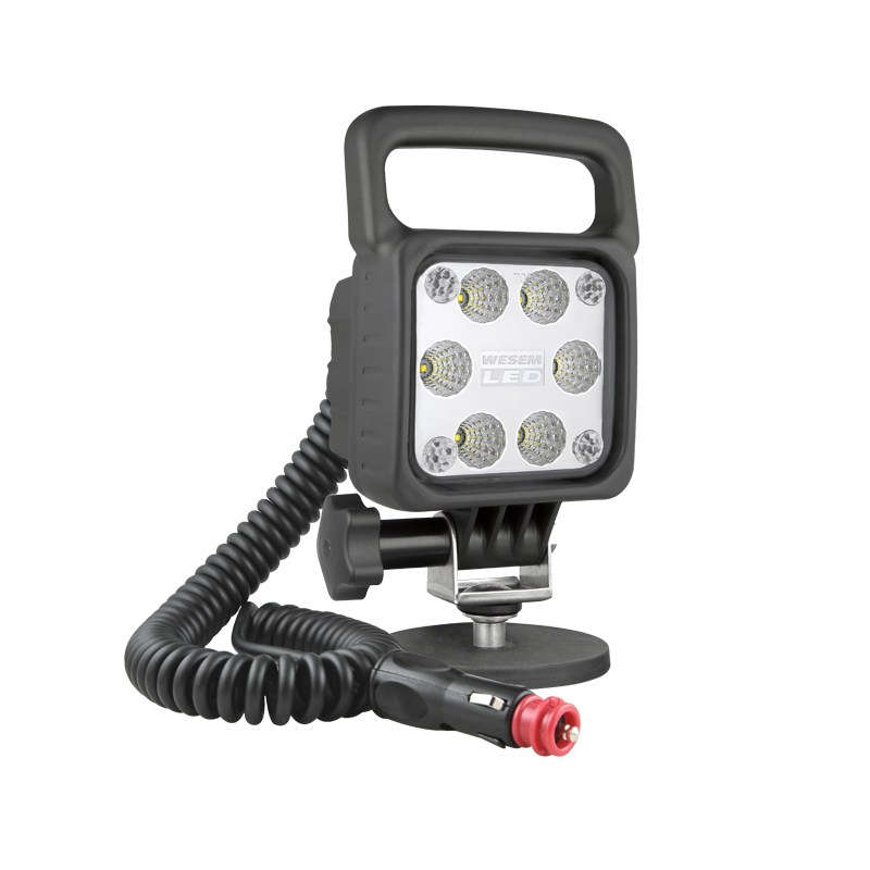 Pracovní světlo LED 100x100-50°  1500lm 12/24V + kabel 8m, držák, 47432
