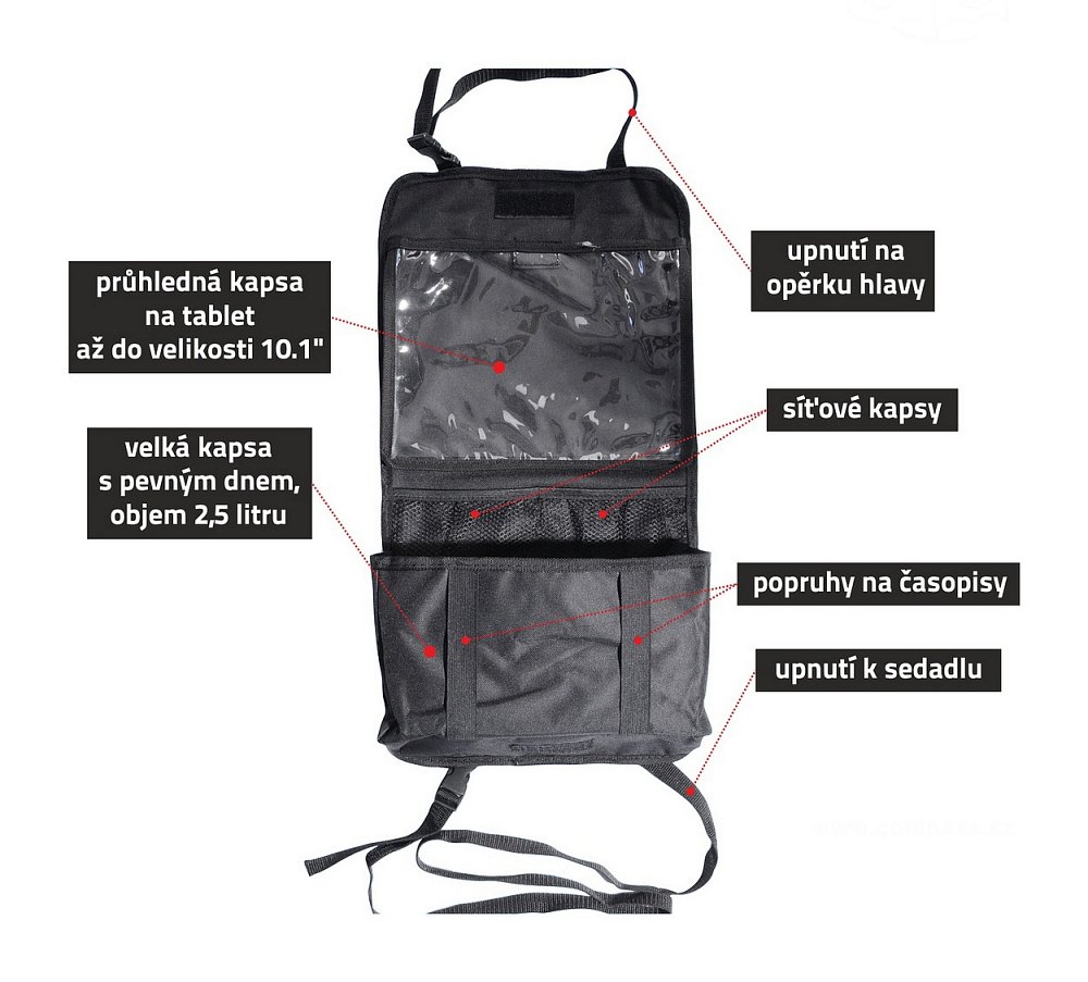 Organizér na přední sedadlo TABLET, 06511