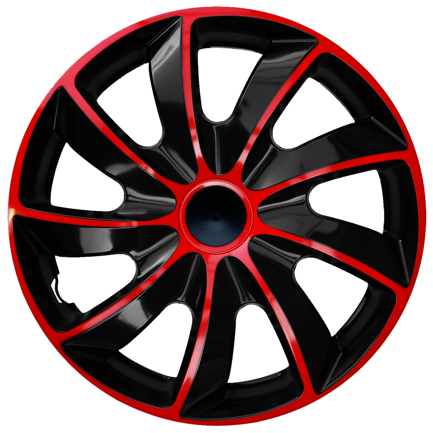 Poklice 14" QUAD BICOLOR BLACK/RED