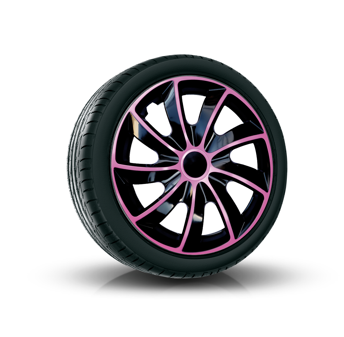Poklice 16" QUAD BICOLOR BLACK/PINK