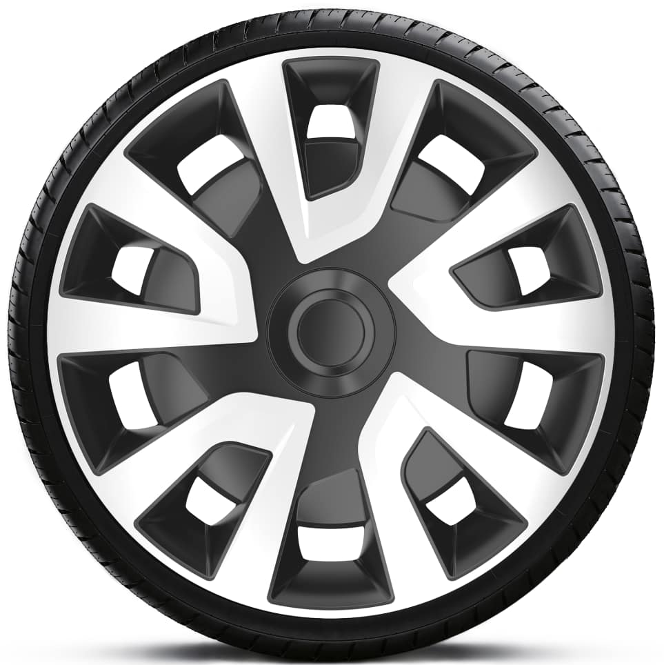 Poklice 15" SILVER BLACK pro doávky na vypouklé disky