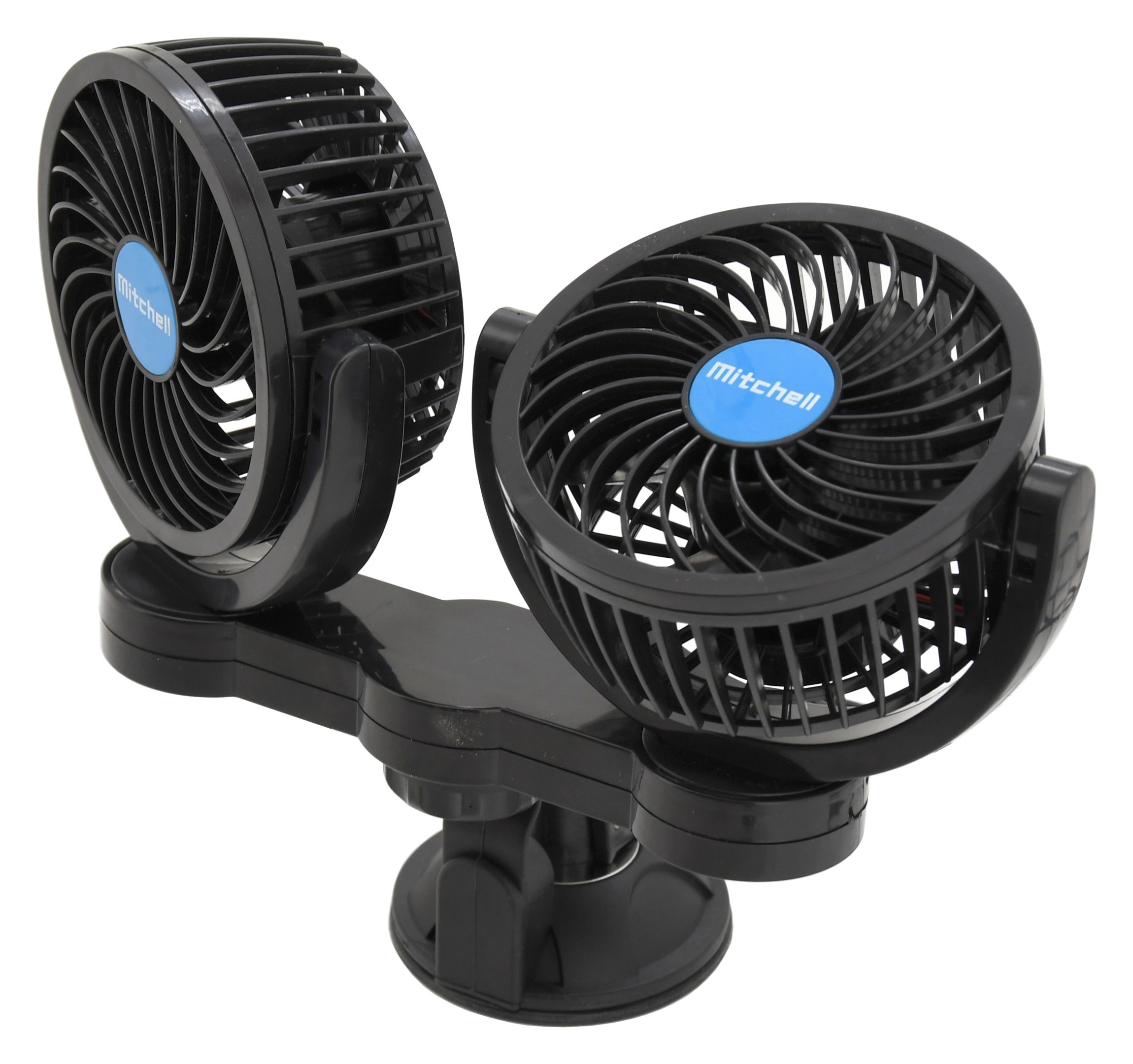 Ventilátor MITCHELL DUO 2x108 mm 12V na přísavku, 07222