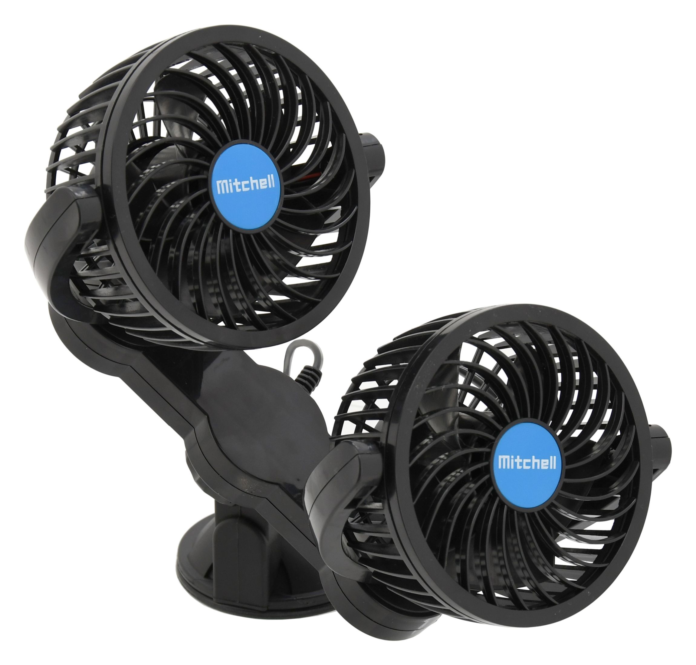 Ventilátor MITCHELL DUO 2x108 mm 12V na přísavku, 07222