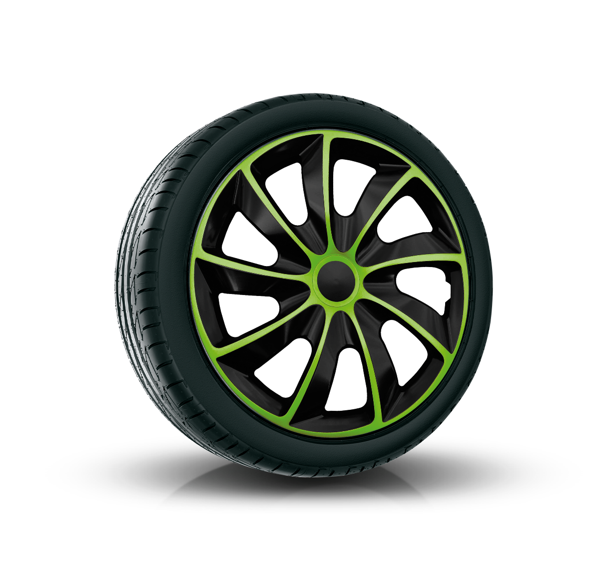 Poklice 15" QUAD BICOLOR BLACK/GREEN