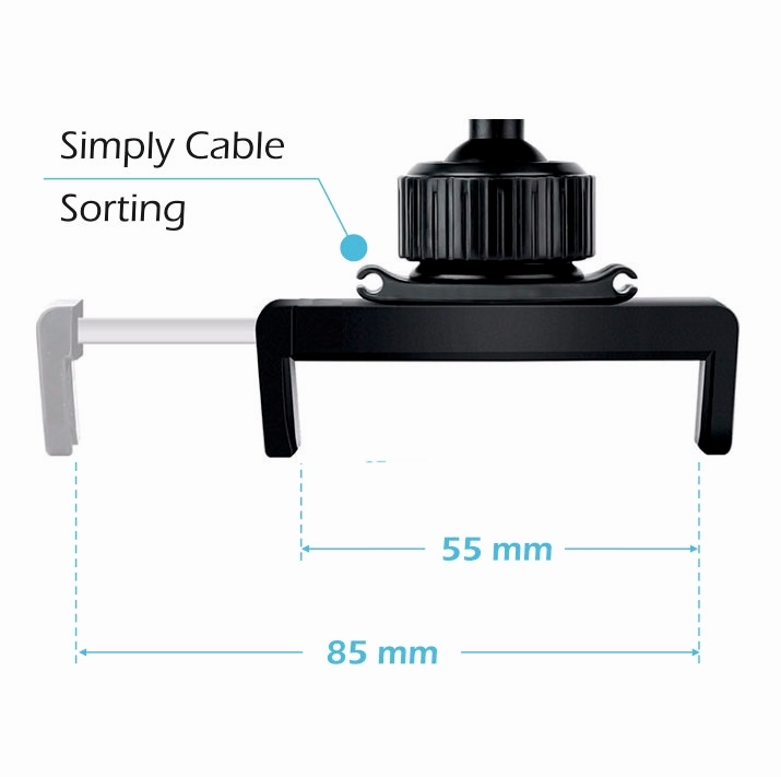 Držák mobilu na přísavku SWISSTEN S-GRIP S3, husí krk, 45465