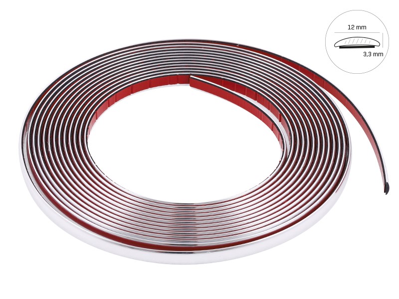 Samolepící lišta chrom 14mm x 5m, 63762