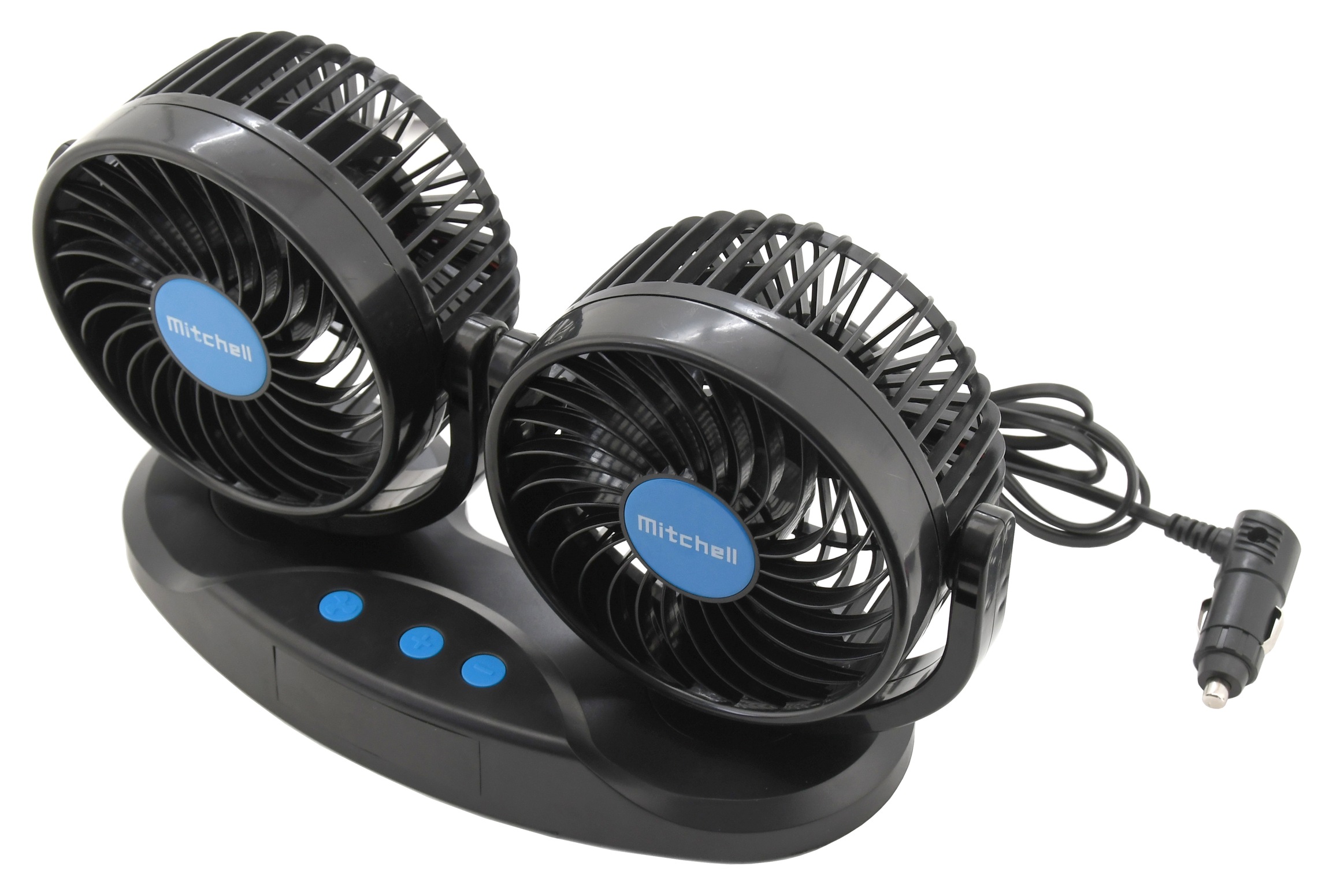 Ventilátor MITCHELL DUO 2x130mm 12V na přísavku, 07224