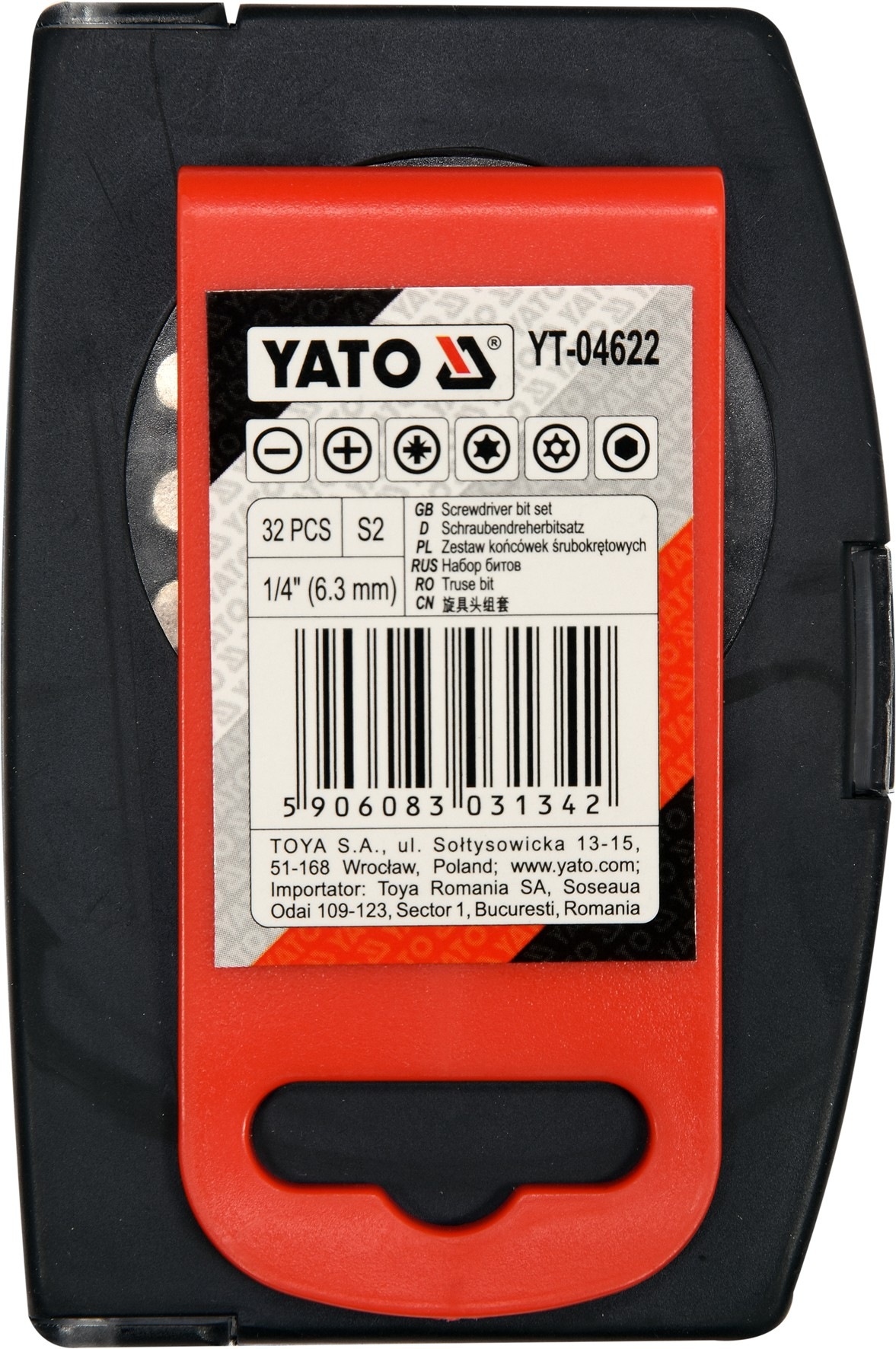 Sada bitů s adaptérem 1/4" 32ks, YATO